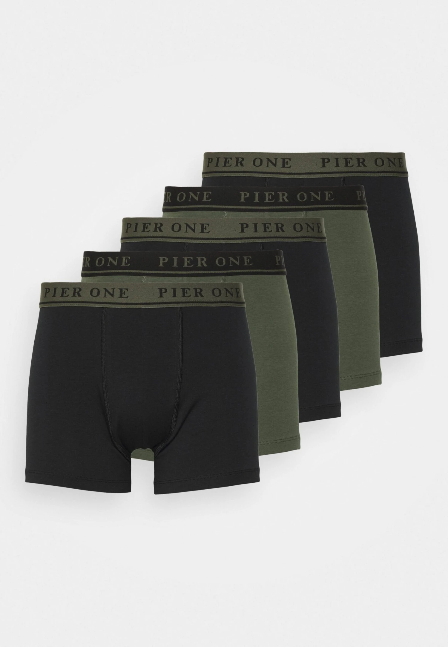 Pier One 5 Pack - Culotte -Black/Khaki 1 Pier One 5 Pack - Culotte -Black/Khaki