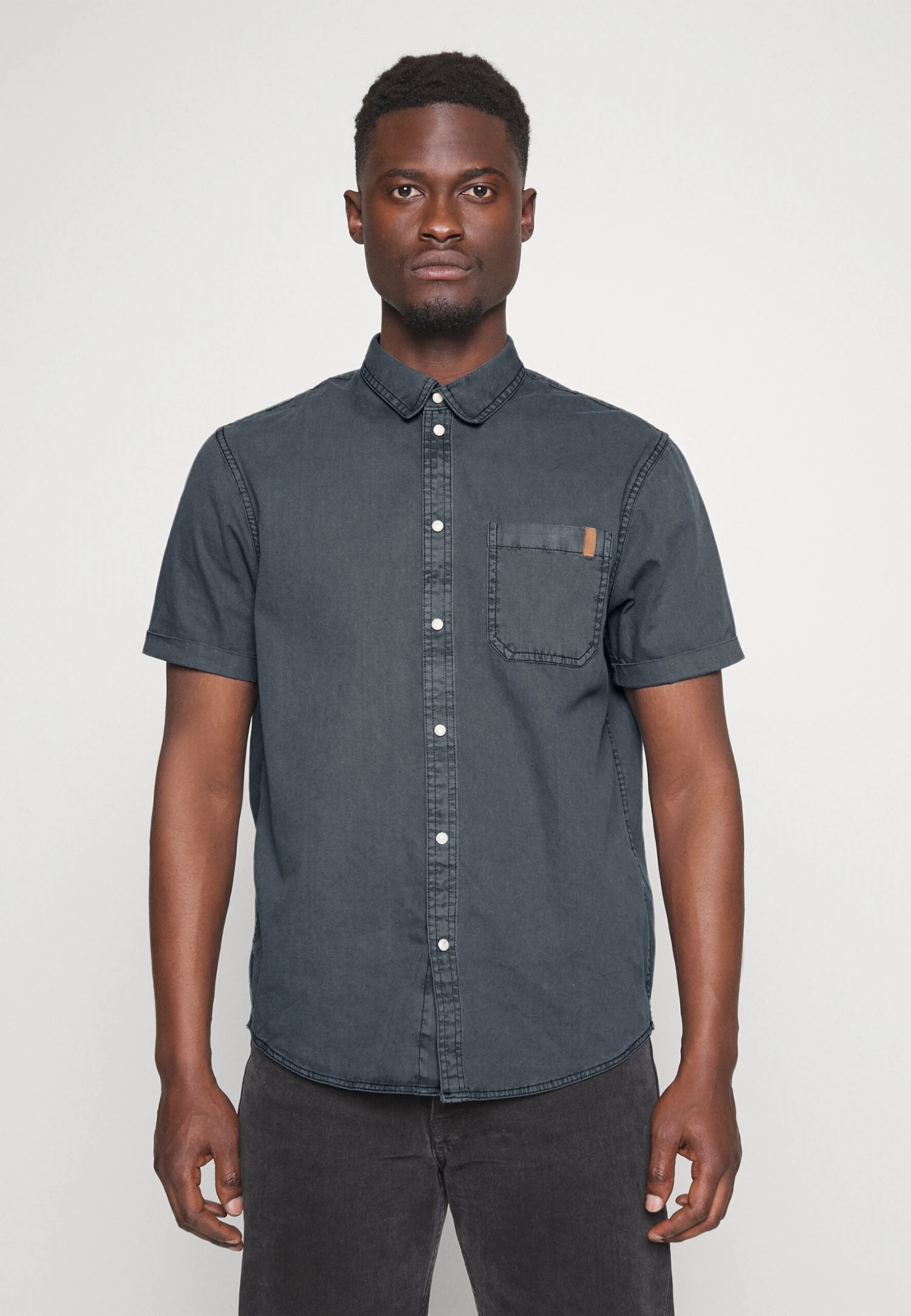 Pier One Camisa - Blue-Grey 1 Pier One Camisa - Blue-Grey