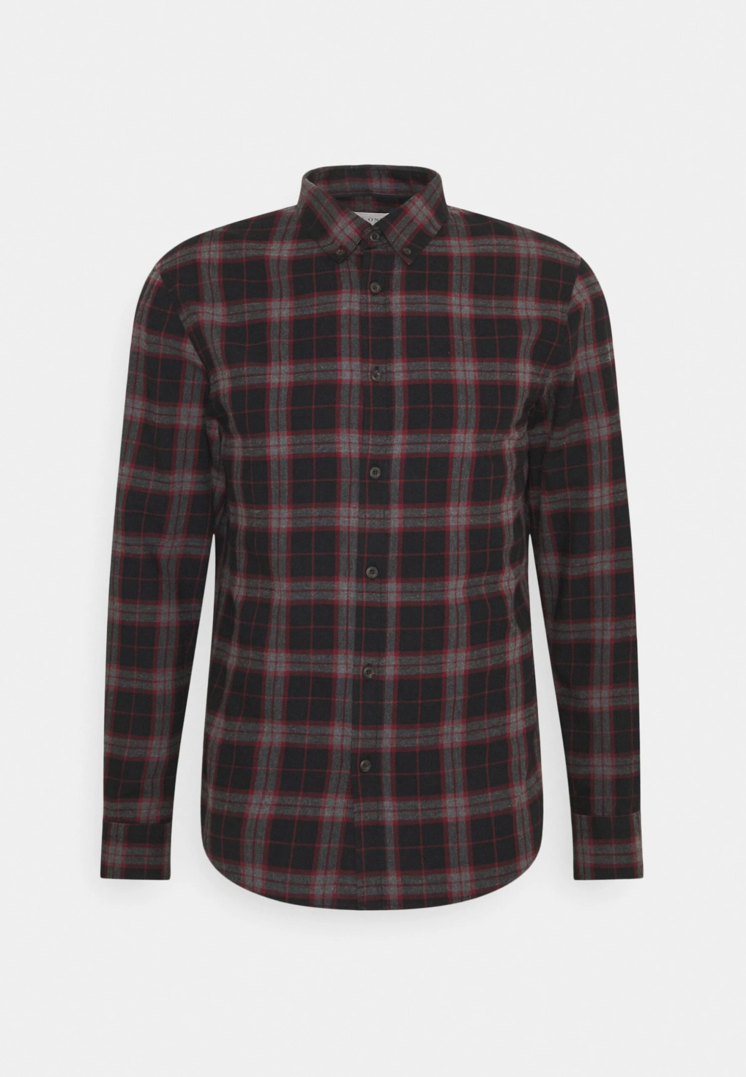 Pier One Camisa - Mottled Dark Grey / Bordeaux 1 Pier One Camisa - Mottled Dark Grey / Bordeaux