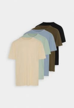 Pier One 5 Pack - Camiseta Básica - Mint/Off-White/Khaki -Pier One 5b5778993dfc4612b1bc7d2cac39f5f3