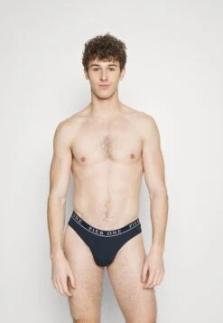 Pier One Branded Waistband Briefs 3 Pack - Braguitas - Dark Blue /Green/Bordeaux