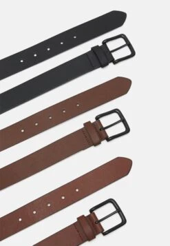 Pier One 3 Pack Unisex - Cinturón - Black/Brown /Cognac -Pier One 73afb6098fb94008be272df4ac0281e1