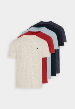 Pier One 5 Pack - Camiseta Básica - Dark Blue/White/Red -Pier One 7c8adf1583084519b45d5ca34c19d68e