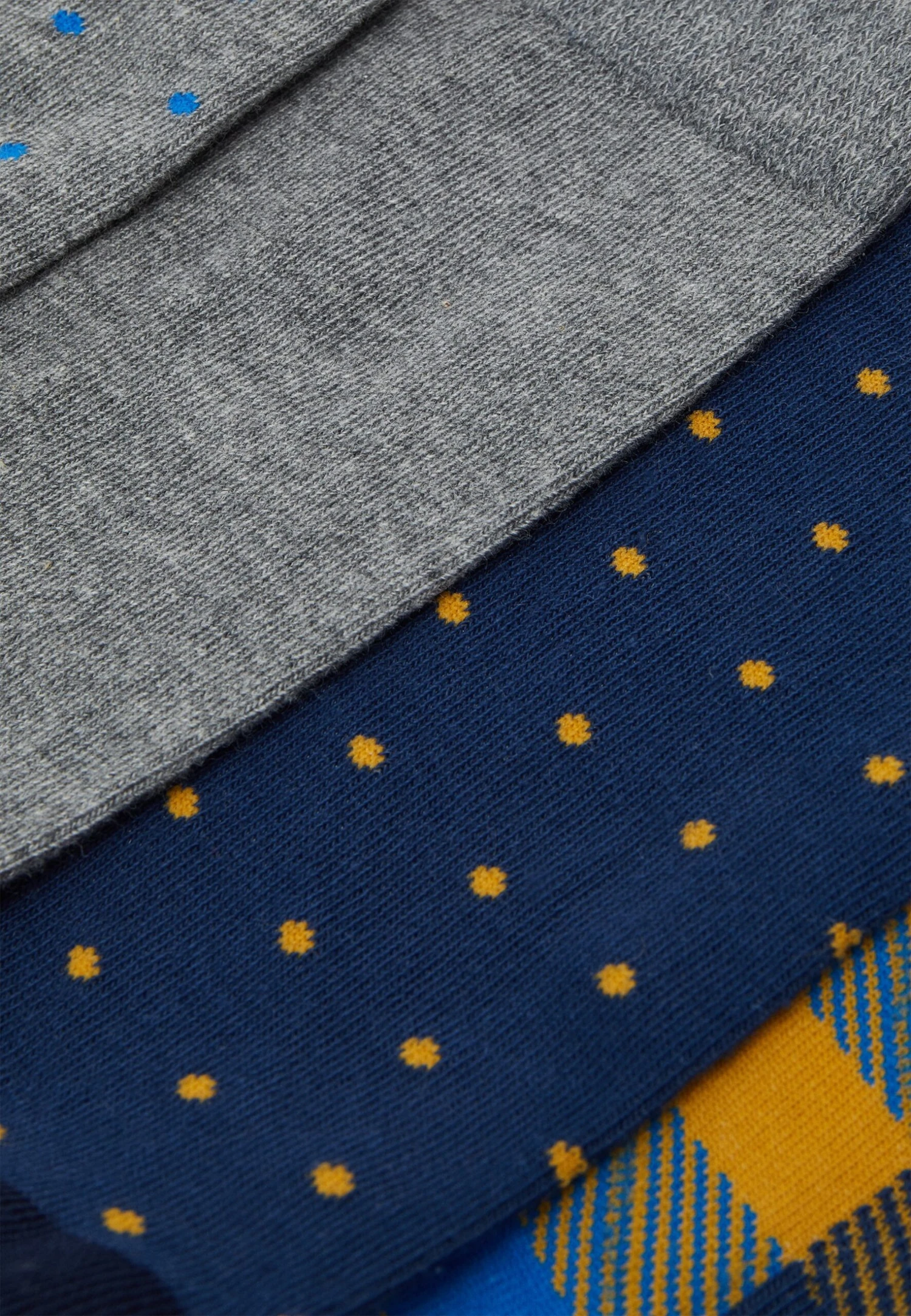 Pier One 5 Pack - Calcetines - Yellow/Dark Blue/Grey 2 Pier One 5 Pack - Calcetines - Yellow/Dark Blue/Grey - Imagen 2