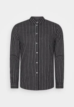 Pier One Flannel Stripes- Camisa - Dark Grey