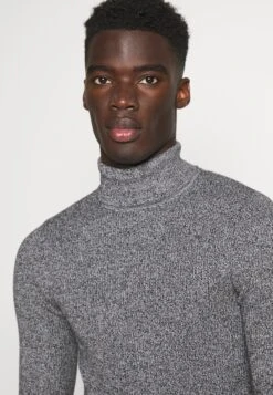 Pier One Muscle Fit Turtle - Jersey De Punto - Mottled Grey -Pier One e3c882d2274c45af8a9f7df902604a5f