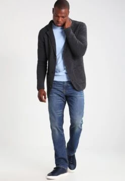 Pier One Chaqueta De Punto - Mottled Dark Grey -Pier One f1673e73701e40d28ac2a1ee7f33bf6f