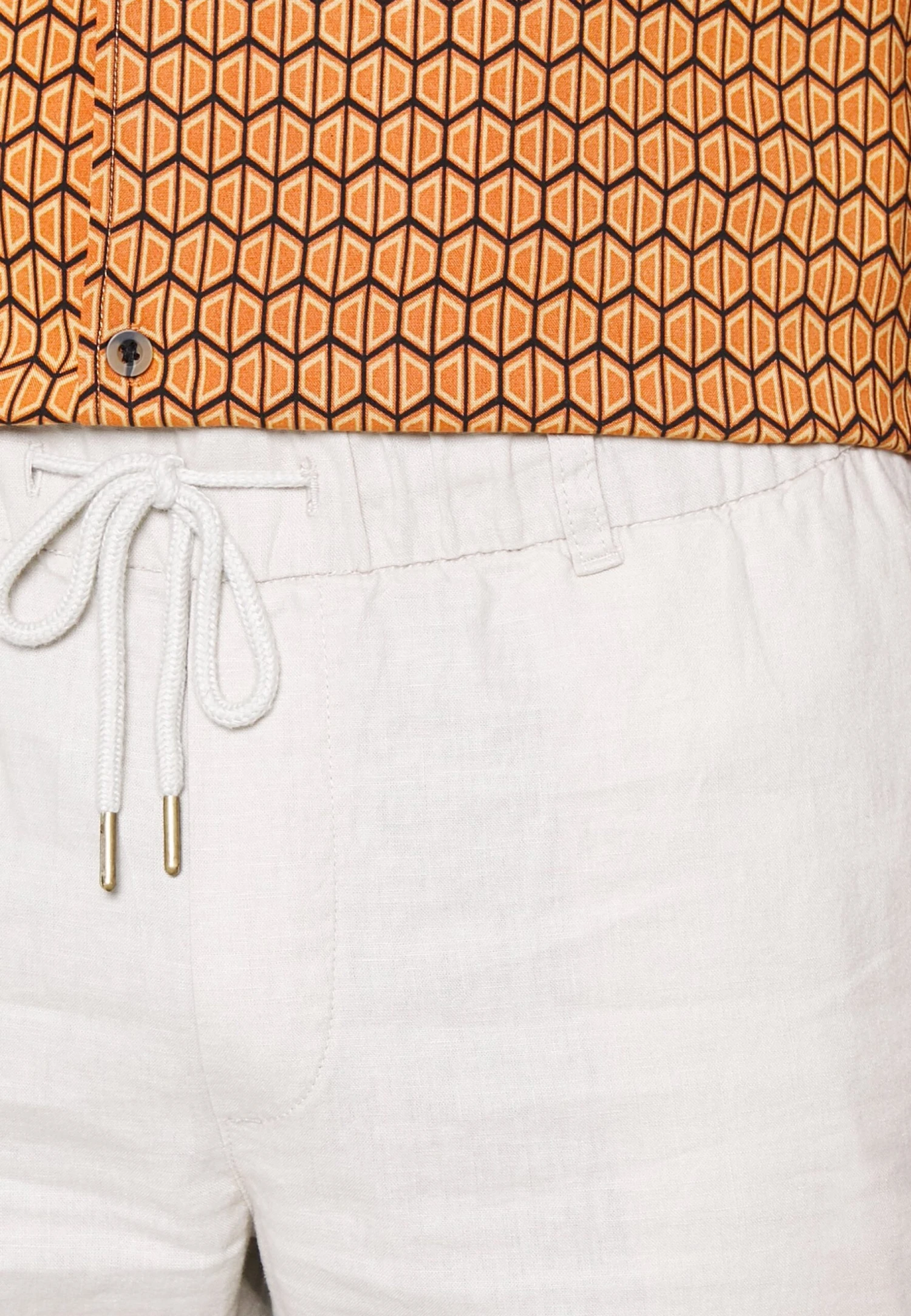 Pier One Linen Blend Drawcord Shorts- Shorts - Beige 7 Pier One Linen Blend Drawcord Shorts- Shorts - Beige - Imagen 7