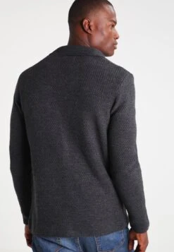 Pier One Chaqueta De Punto - Mottled Dark Grey -Pier One fc1dc35c22e840fa86835a3564411fbf